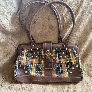 Kathy Van Zeeland Multicolor Tweed Shoulder Bag